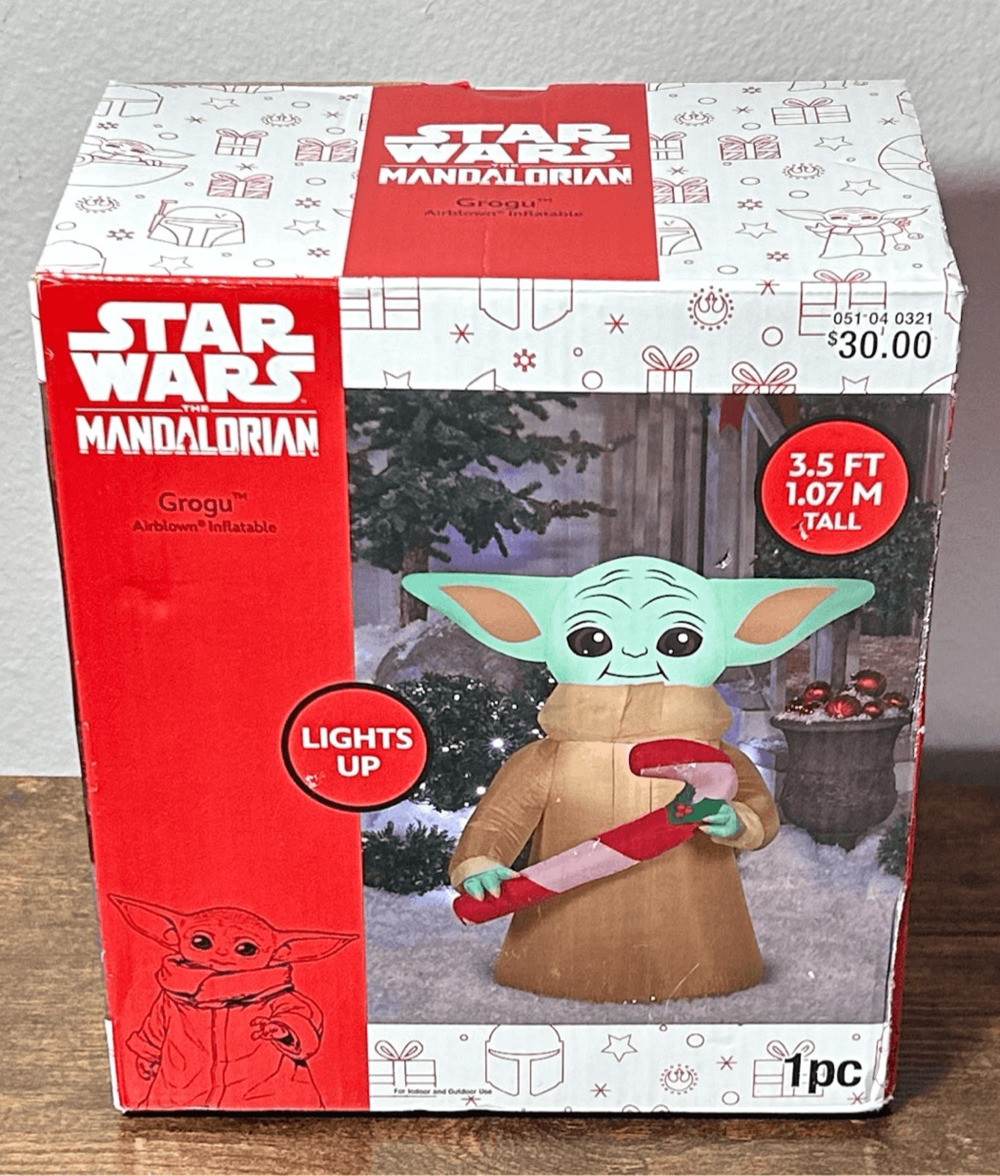 Star Wars Mandalorian Baby Yoda 3.5 ft Gemmy LED Christmas Airblown Inflatable